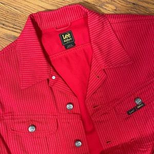 Lee X Alife collab pinstripe denim trucker jacket XL